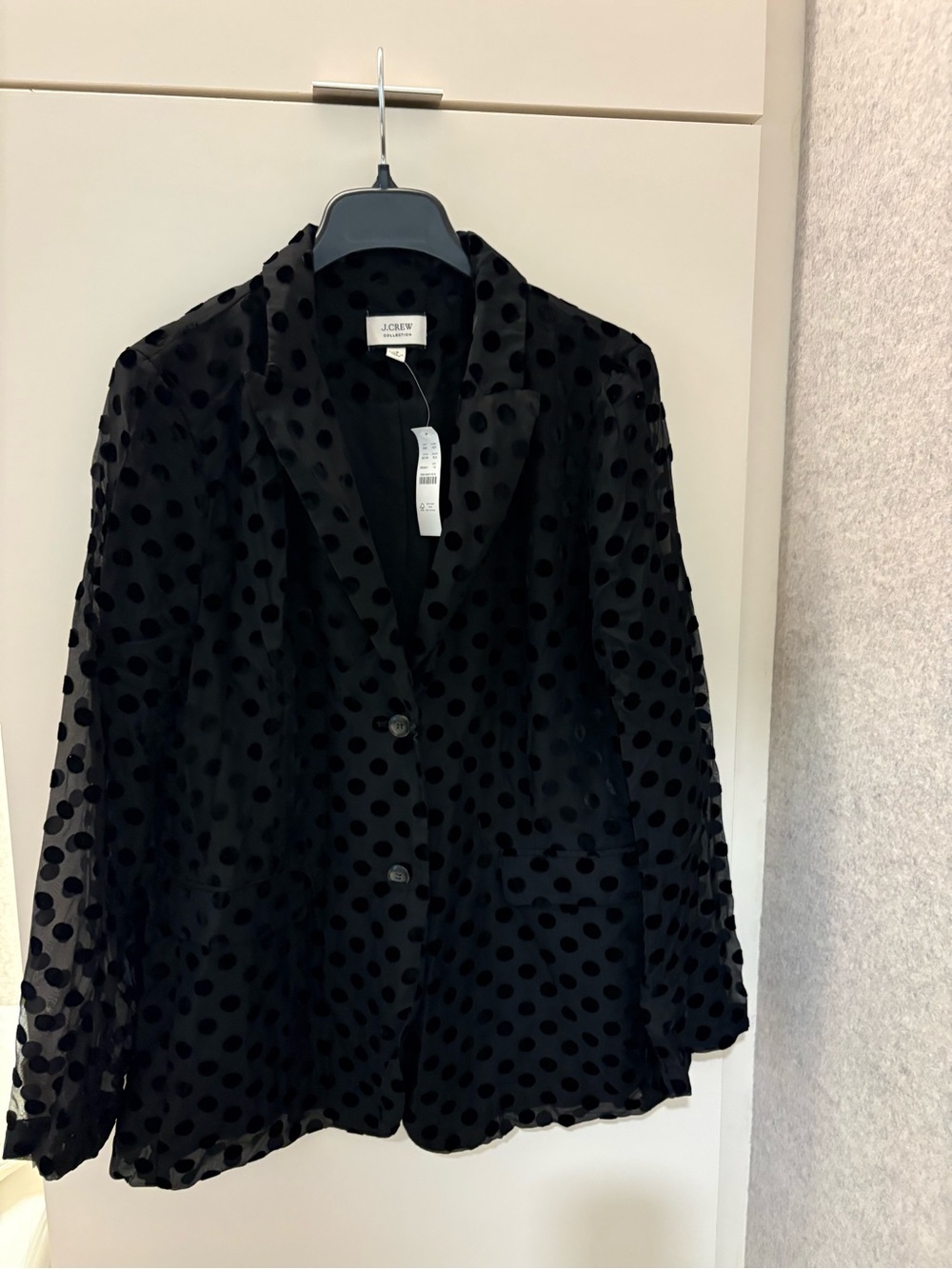 J. Crew Collection Parke Velvet Dot Blazer. Size 16. New with tags.
